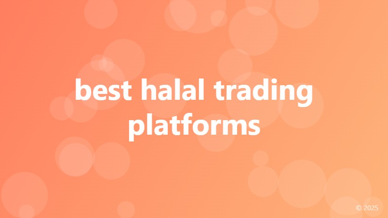 best halal trading platforms
