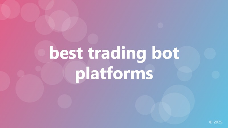 best trading bot platforms