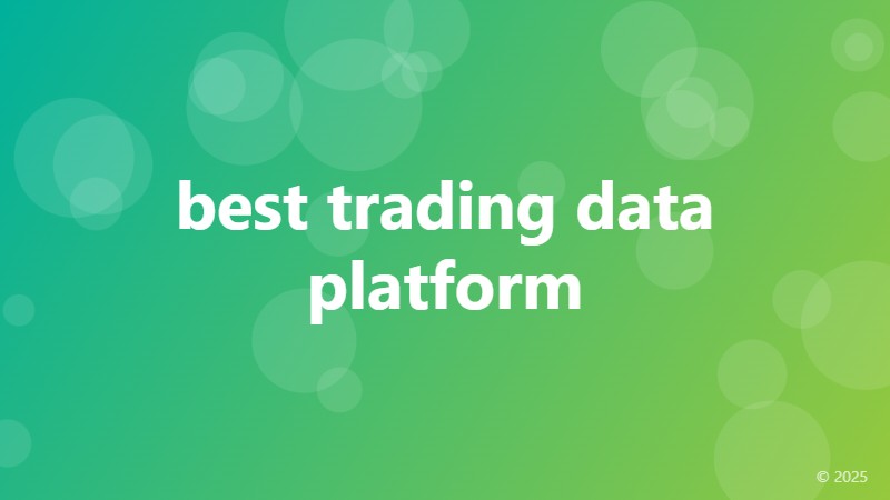 best trading data platform
