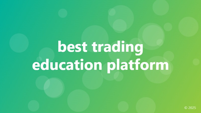 best trading education platform