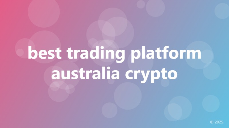 best trading platform australia crypto