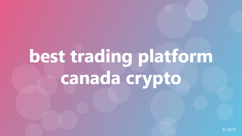 best trading platform canada crypto