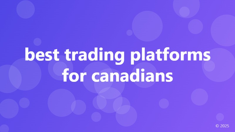best trading platforms for canadians