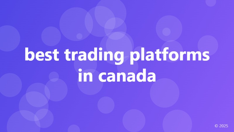 best trading platforms in canada