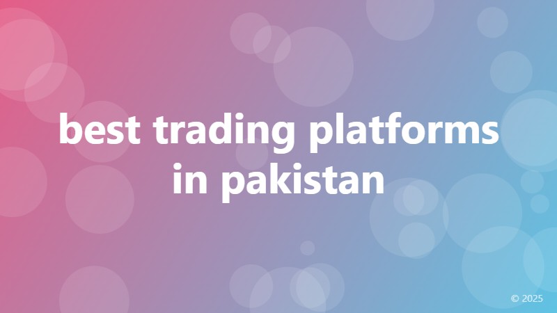 best trading platforms in pakistan